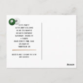 ビリヤード ボール 60歳 誕生日 パーティー ポストカード (裏面)