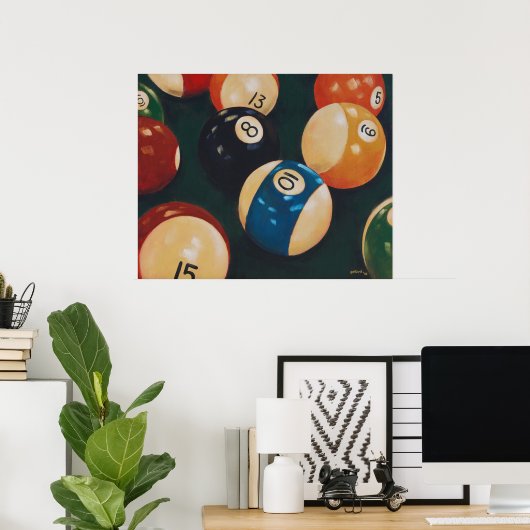 ビリヤード ポスター (ホームオフィス)