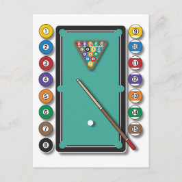 ビリヤード ポストカード