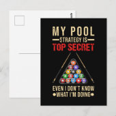 ビリヤード ユーモア 面白い 8 ボール プレーヤー ポストカード (正面/裏面)