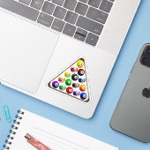 ビリヤード・ランクビリヤード・ボール シール (ノートパソコンとiPhone)