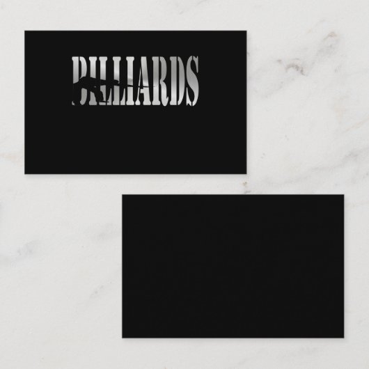 ビリヤード 名刺 (正面/裏面)