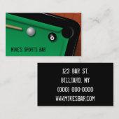 ビリヤード 名刺 (正面/裏面)