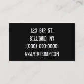 ビリヤード 名刺 (裏面)