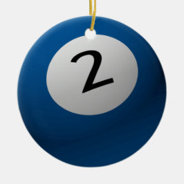 ビリヤード/玉突の玉のクリスマスのオーナメント2 (2) セラミックオーナメント
