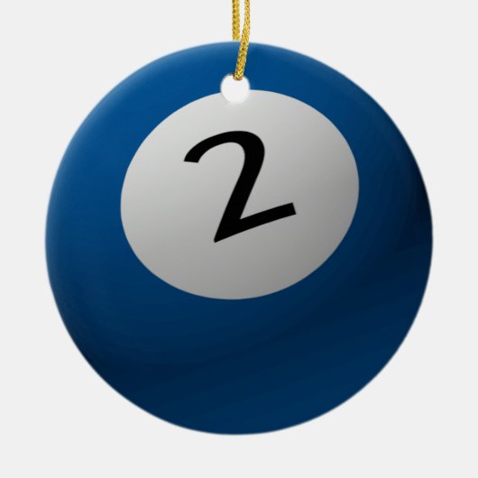 ビリヤード/玉突の玉のクリスマスのオーナメント2 (2) セラミックオーナメント (正面)