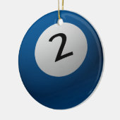 ビリヤード/玉突の玉のクリスマスのオーナメント2 (2) セラミックオーナメント (左)