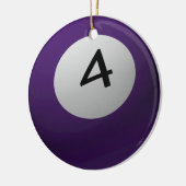 ビリヤード/玉突の玉のクリスマスのオーナメント4 (4) セラミックオーナメント (左)