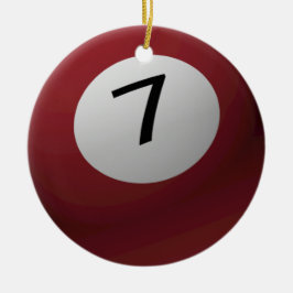 ビリヤード/玉突の玉のクリスマスのオーナメント7 (7) セラミックオーナメント