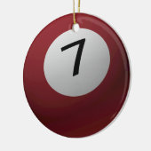 ビリヤード/玉突の玉のクリスマスのオーナメント7 (7) セラミックオーナメント (左)