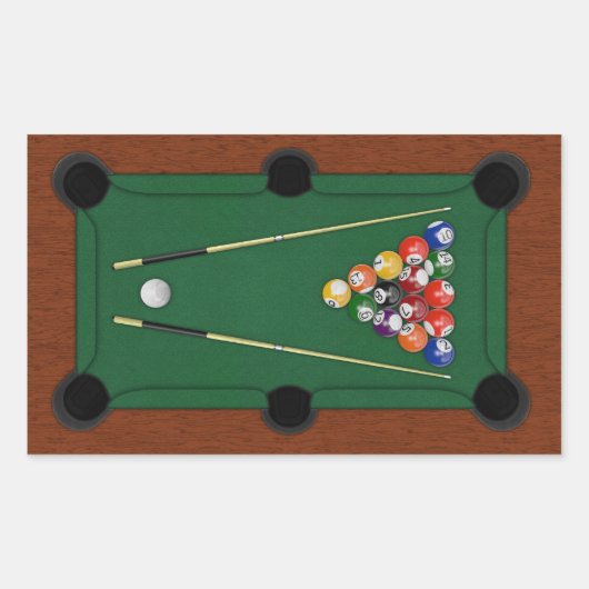 ビリヤード 長方形シール (正面)