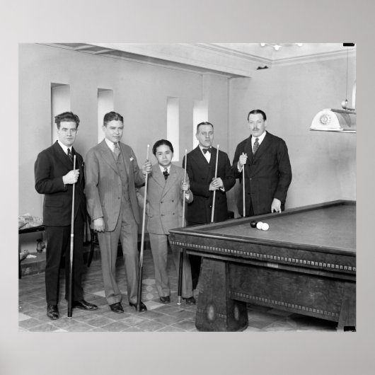 ビリヤード： 1927 ポスター (正面)