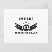 ビリヤード 8ボール スヌーカー ビリヤード ユニーク ギフト アイデア ポストカード (正面)