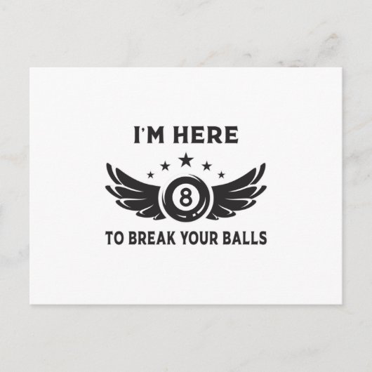 ビリヤード 8ボール スヌーカー ビリヤード ユニーク ギフト アイデア ポストカード (正面)