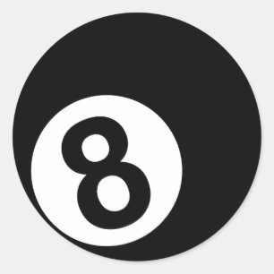 ビリヤード- 8ボール ラウンドシール