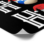 ビリヤードChristmas Santa Hat Pool Hallパーティー ポスター (角)