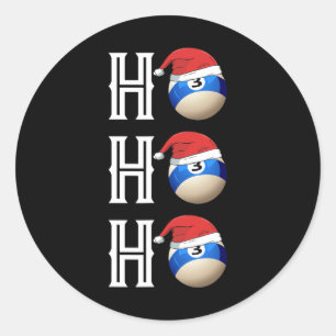 ビリヤードChristmas Santa Hat Pool Hallパーティー ラウンドシール