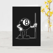 ビリヤードCueスポーツ8ボールヴィンテージ漫画 カード (黄色い花)