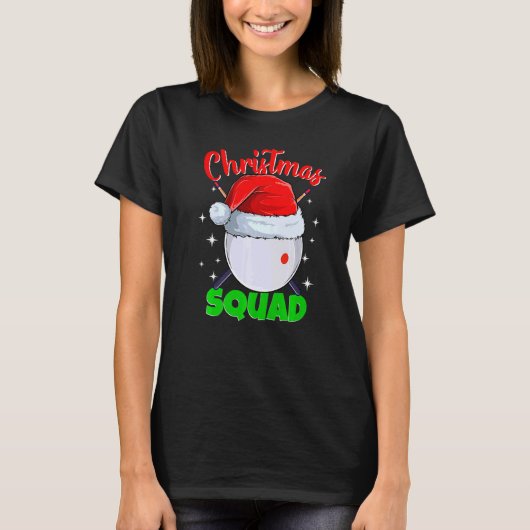 ビリヤードCueボールChristmas Squad Ballsビリヤード Tシャツ (正面)