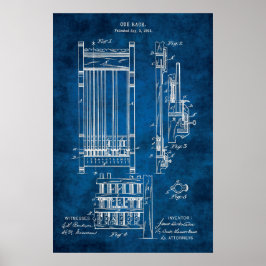 ビリヤードCueラック特許アート#13プールデコール ポスター