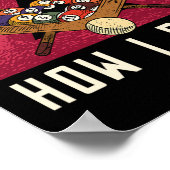 ビリヤードIビリ転がヤードゲームスヌーカーPool Billia ポスター (角)