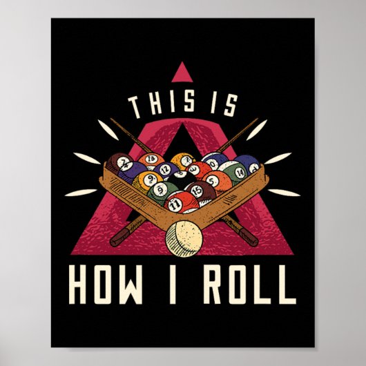 ビリヤードIビリ転がヤードゲームスヌーカーPool Billia ポスター (正面)