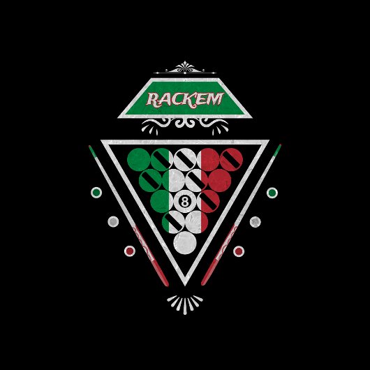 ビリヤードITALY祖先プールスヌッカーTシャツ Tシャツ