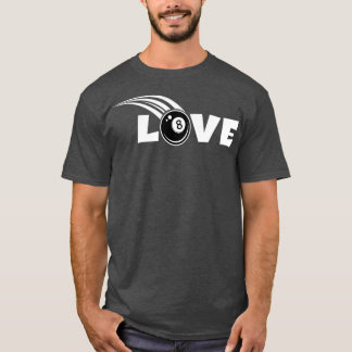 ビリヤードLOVE 8ballビリヤード選手 Tシャツ