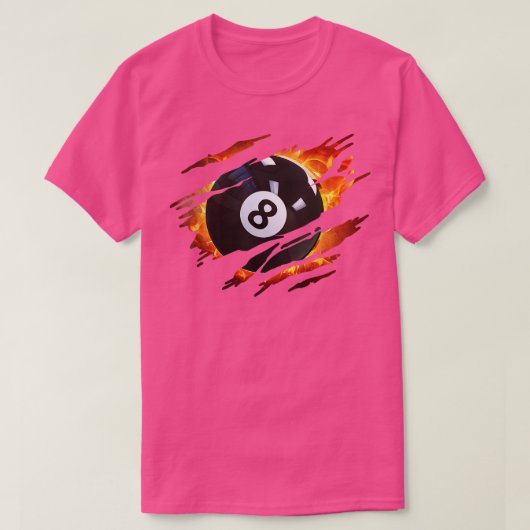 ビリヤードsメンズ8ボールプールsプールリーグ tシャツ (デザイン正面)