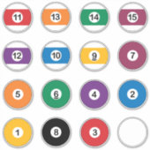 ビリヤードSnookerボールパック シール (正面)
