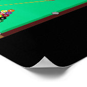 ビリヤードTクールシャツ ポスター (角)