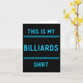 ビリヤードTシャツギフト。プレイヤーとファンPl カード (黄色い花)