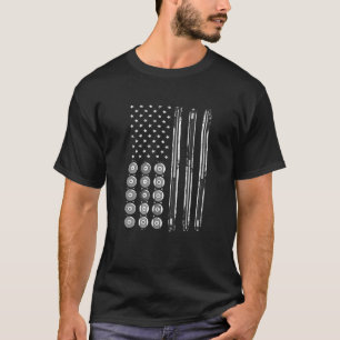 ビリヤードUSAアメリカ国旗 Tシャツ