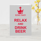 ビリラックスールの父の日のグレーレッドカードを飲む カード (黄色い花)