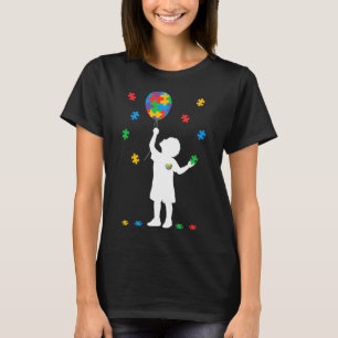 ビリロを保持する神経多様性自閉症意識の少年 Tシャツ