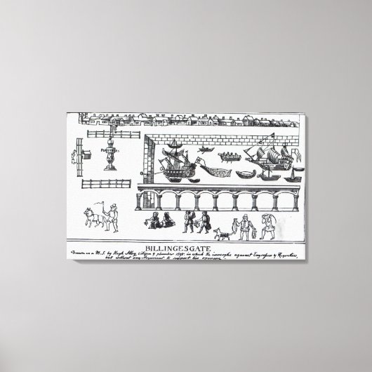 ビリングゲート市場 キャンバスプリント (正面)