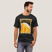 ビリングスの夕日の切手 Tシャツ (正面フル)
