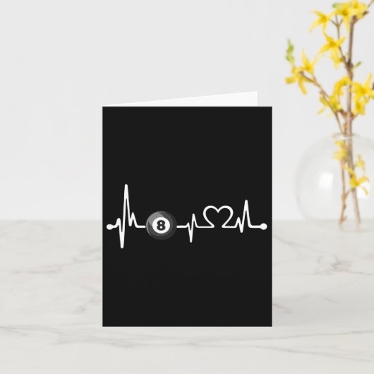 ビリーおもしろいズ愛好家ギフトラブビリヤード・ハートビー カード (黄色い花)