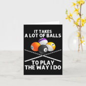 ビリーおもしろいダーアートボーイズ男性へビリヤード恋人ポー カード (黄色い花)