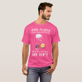 ビリーおもしろいダーズプール選手より良いシュートを決める Tシャツ (正面フル)