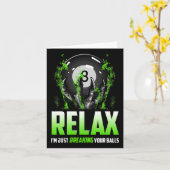 ビリーおもしろいドデザイン8 Llスヌーカープールキュースティック カード (黄色い花)