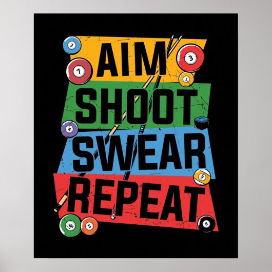 ビリーおもしろいド愛好家ワードアート ポスター (正面)