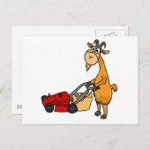 ビリーおもしろいヤギ押し芝刈り機マンガ ポストカード (正面/裏面)