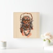 ビリーからの1955インディアンの酋長子供(イギリス)の漫画 スクエア壁時計 (ホーム)