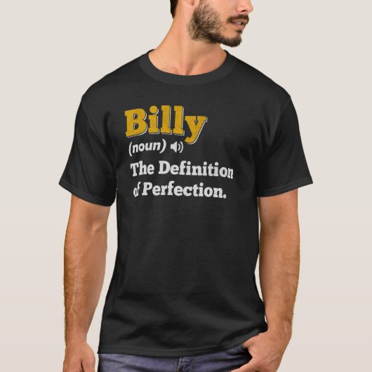 ビリーギフト名パーソナライズされた誕生日名定義 Tシャツ (正面)