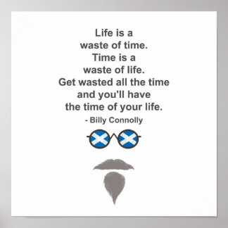 ビリーコノリーメガネと引用文 ポスター