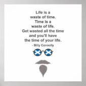 ビリーコノリーメガネと引用文 ポスター (正面)