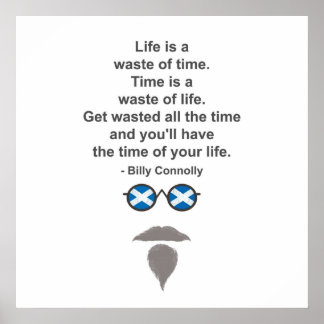 ビリーコノリーメガネと引用文 ポスター