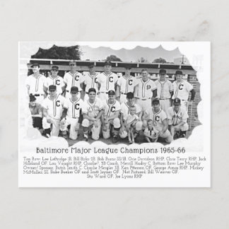 ビリーバークス1965-66野球 – ポストカー ポストカード