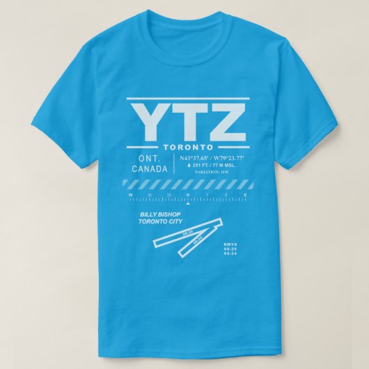 ビリービショップトロントシティエアポートYTZ Tシャツ (デザイン正面)
